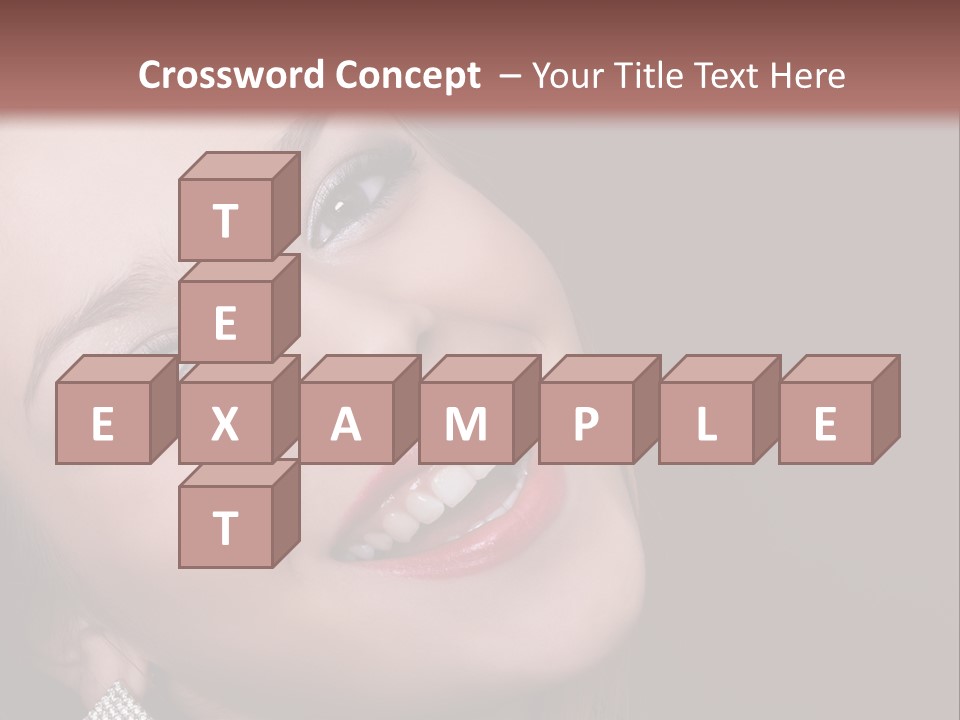 Happy Portrait Dark Background PowerPoint Template