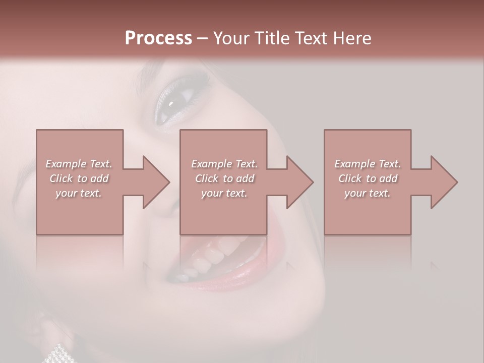 Happy Portrait Dark Background PowerPoint Template