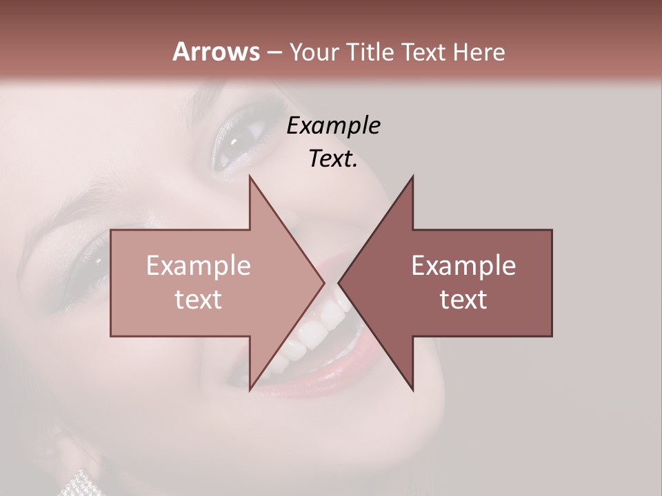 Happy Portrait Dark Background PowerPoint Template