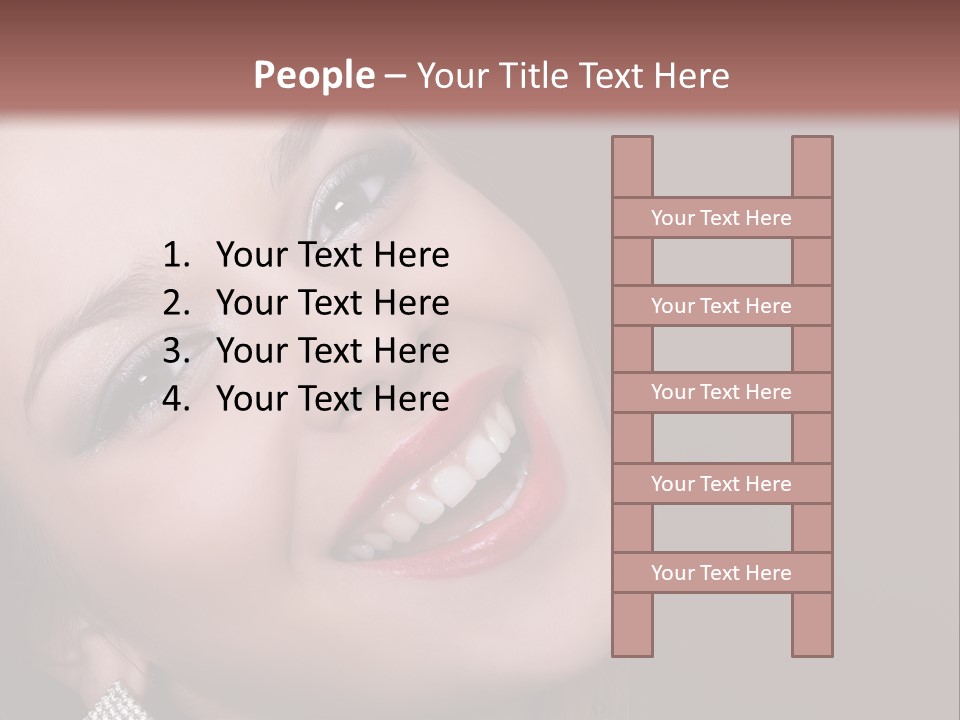 Happy Portrait Dark Background PowerPoint Template