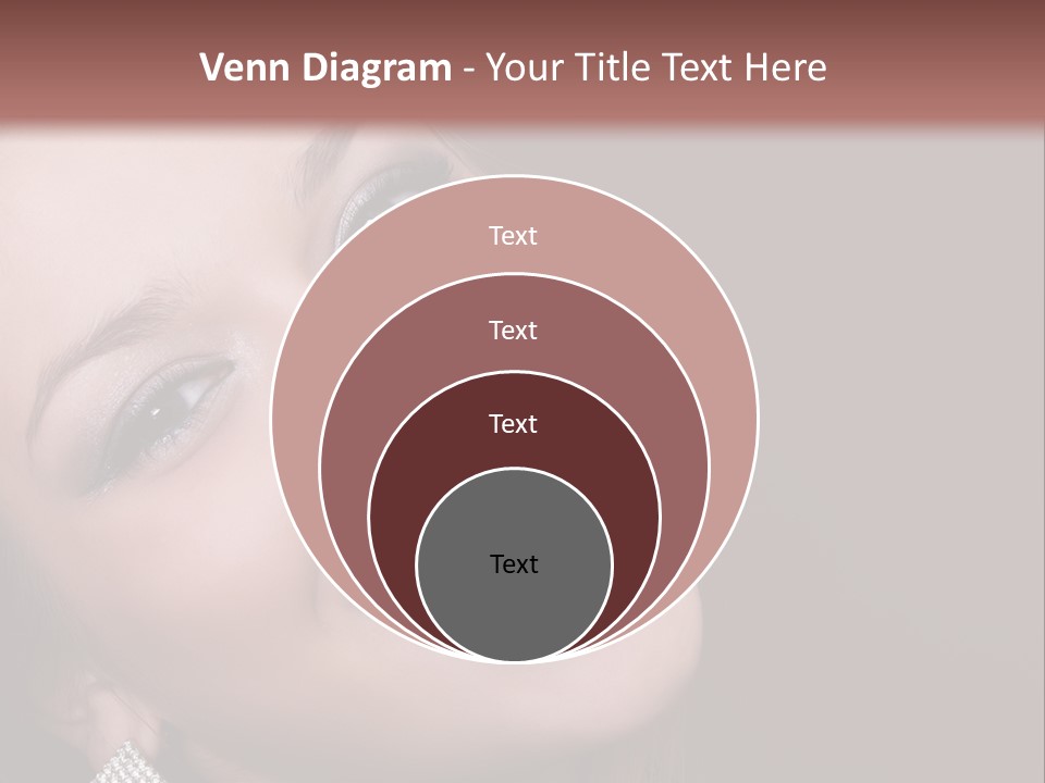 Happy Portrait Dark Background PowerPoint Template