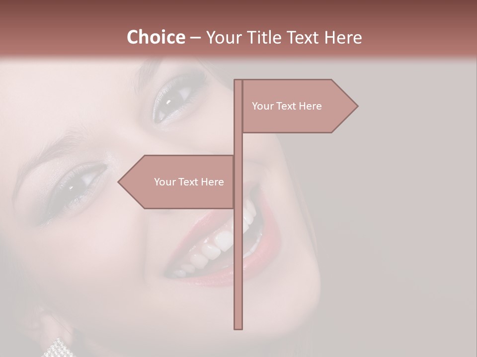 Happy Portrait Dark Background PowerPoint Template