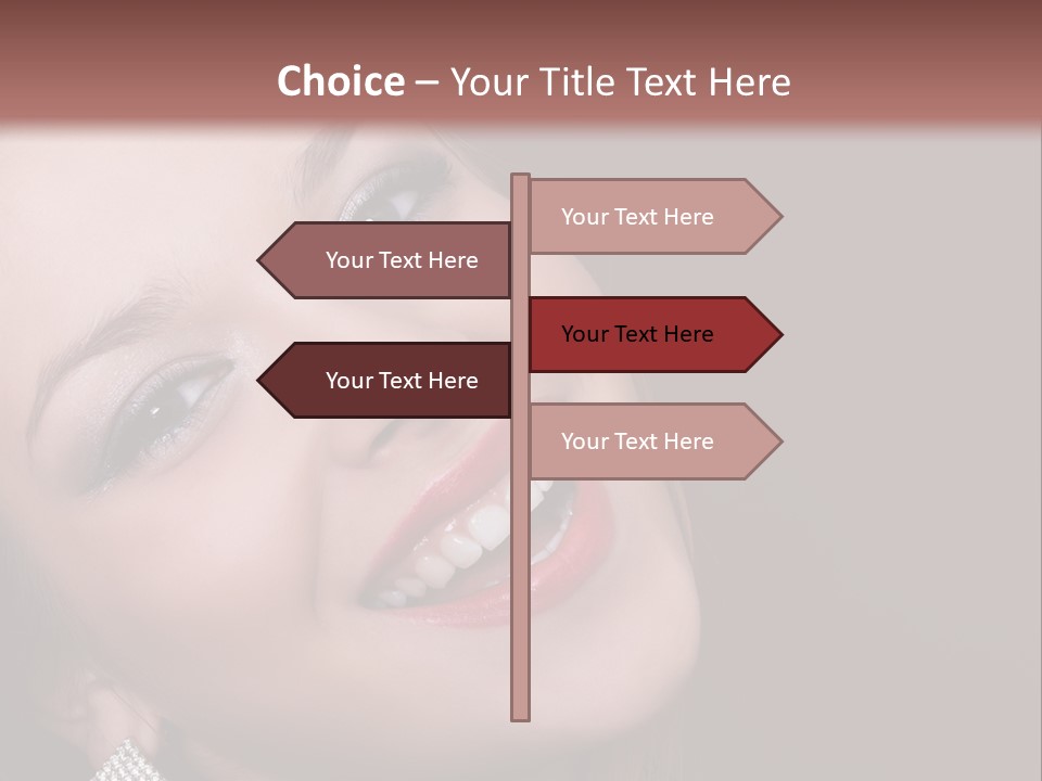 Happy Portrait Dark Background PowerPoint Template