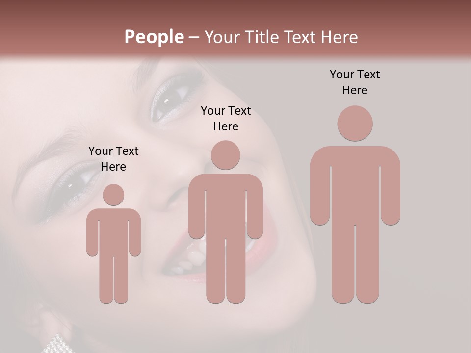 Happy Portrait Dark Background PowerPoint Template