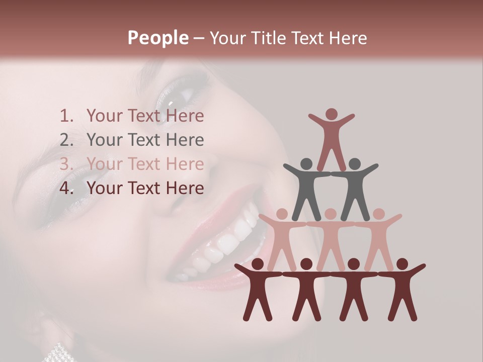 Happy Portrait Dark Background PowerPoint Template