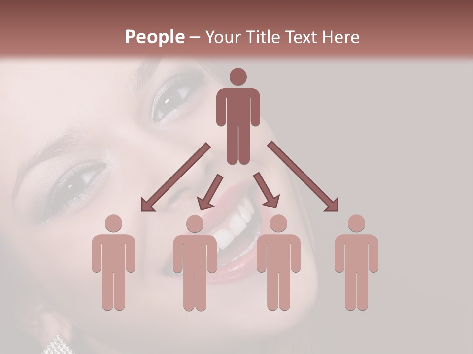 Happy Portrait Dark Background PowerPoint Template