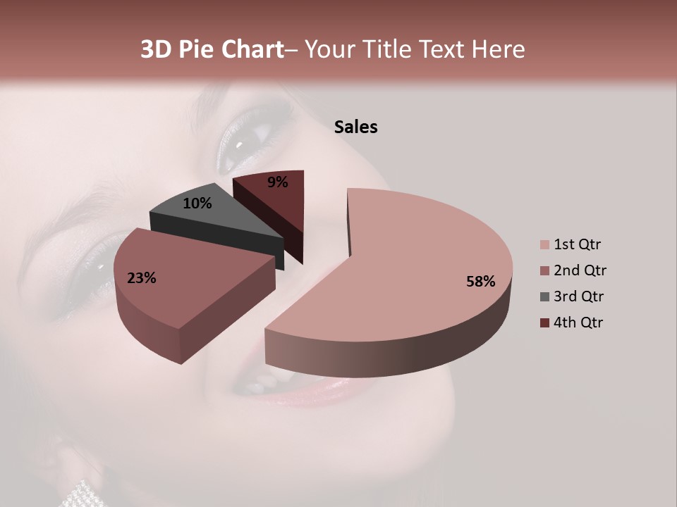 Happy Portrait Dark Background PowerPoint Template