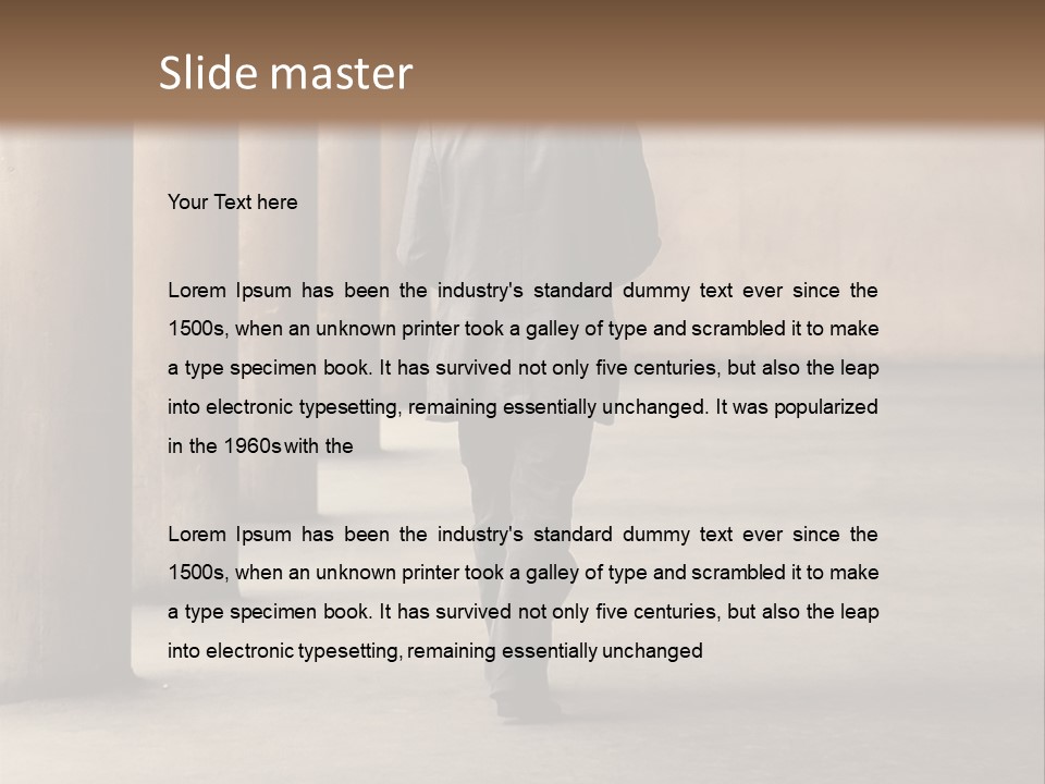 Fired Employee Outdoors Leaving PowerPoint Template