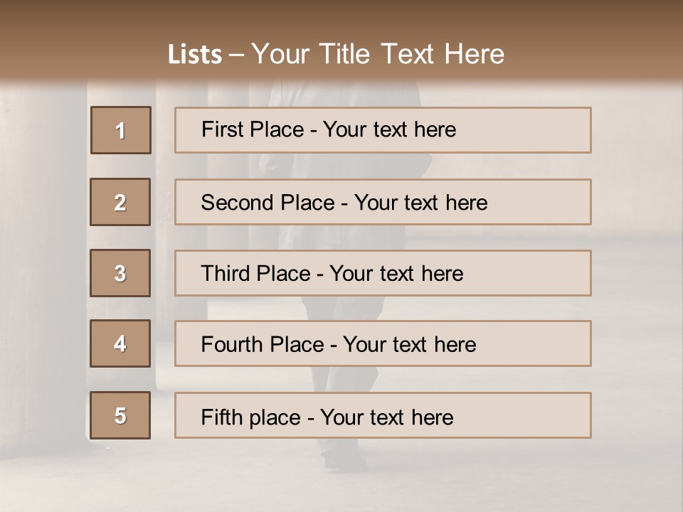 Fired Employee Outdoors Leaving PowerPoint Template