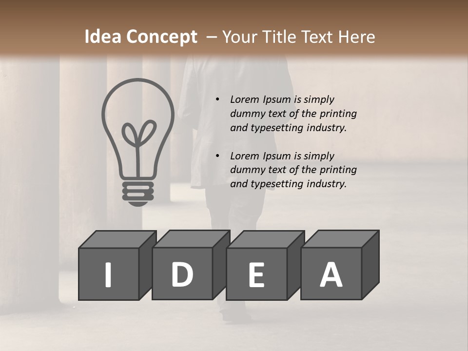 Fired Employee Outdoors Leaving PowerPoint Template