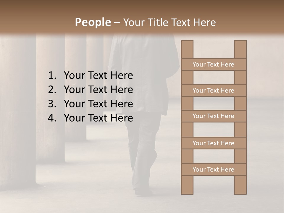 Fired Employee Outdoors Leaving PowerPoint Template