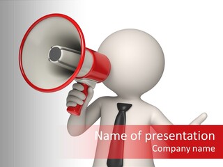 Information Shouting Announce PowerPoint Template