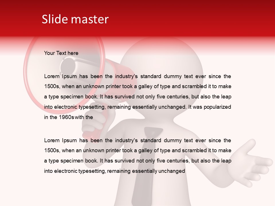 Information Shouting Announce PowerPoint Template