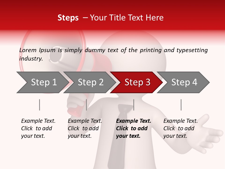 Information Shouting Announce PowerPoint Template