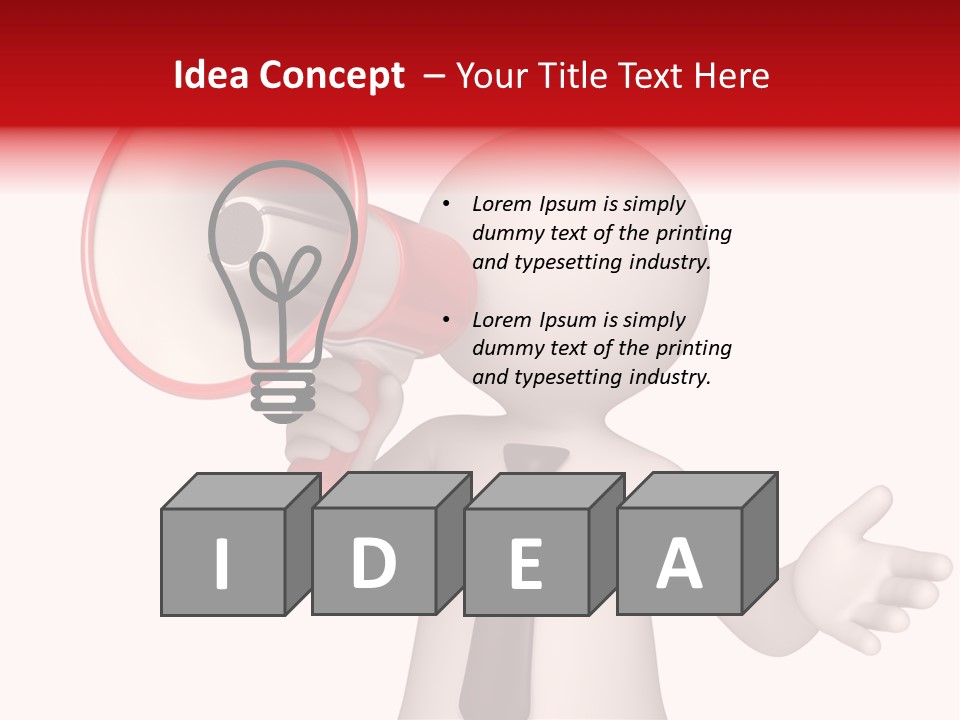 Information Shouting Announce PowerPoint Template