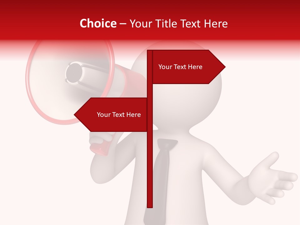 Information Shouting Announce PowerPoint Template