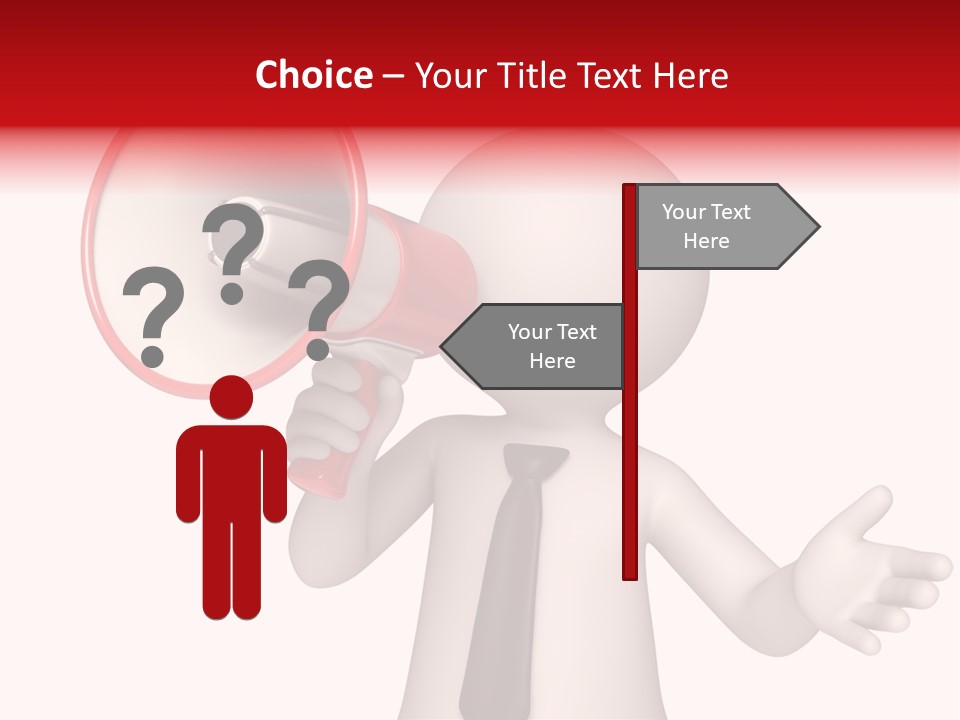 Information Shouting Announce PowerPoint Template