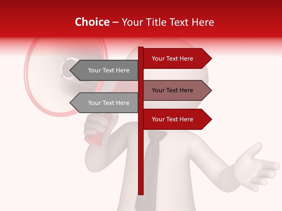 Information Shouting Announce PowerPoint Template