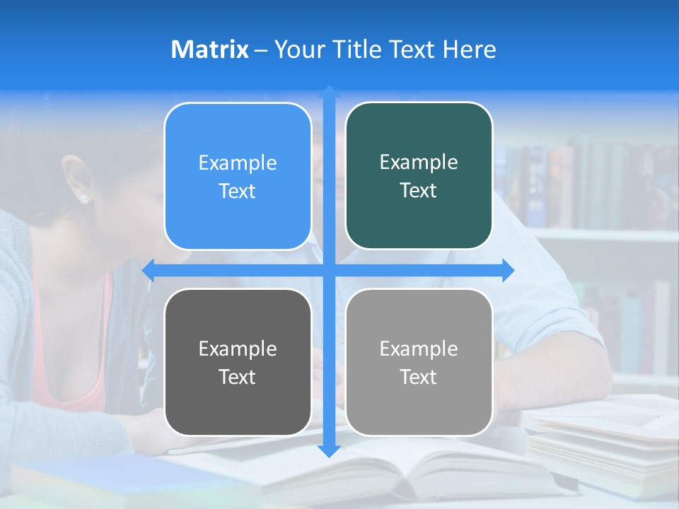 Woman College Book PowerPoint Template