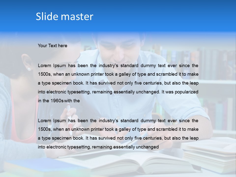 Woman College Book PowerPoint Template