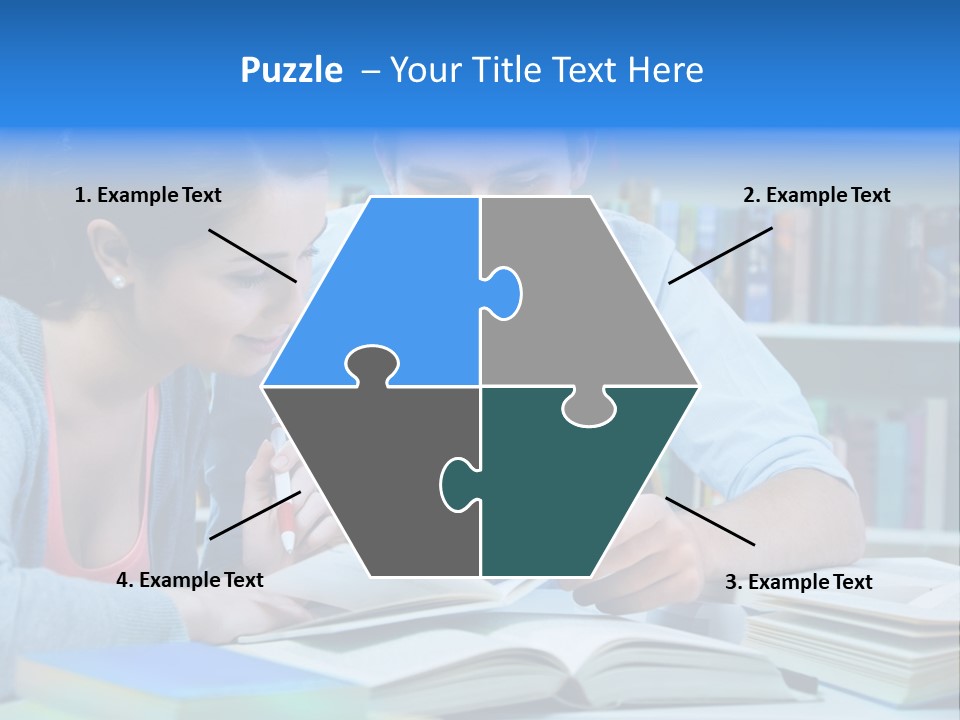 Woman College Book PowerPoint Template