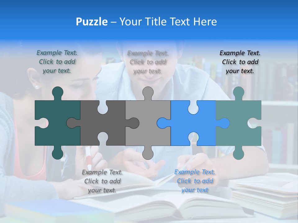 Woman College Book PowerPoint Template