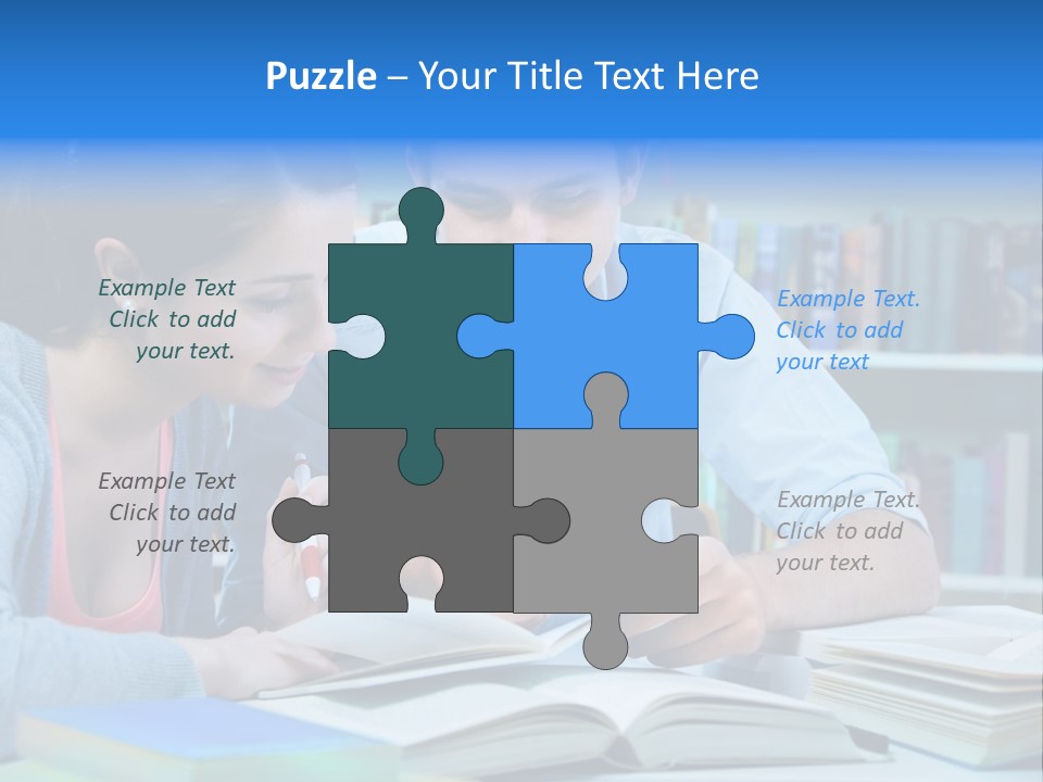 Woman College Book PowerPoint Template