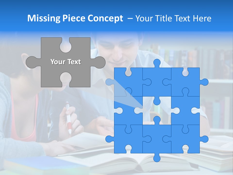 Woman College Book PowerPoint Template