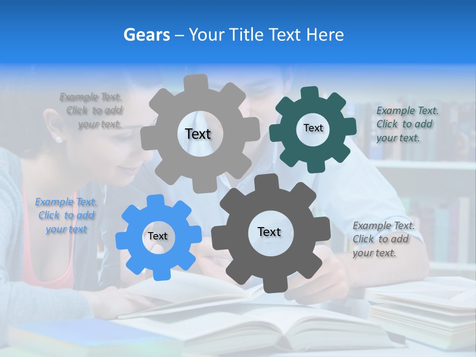 Woman College Book PowerPoint Template