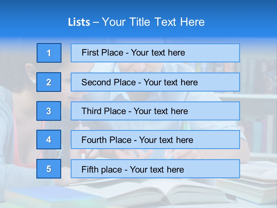 Woman College Book PowerPoint Template