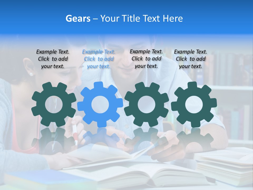 Woman College Book PowerPoint Template