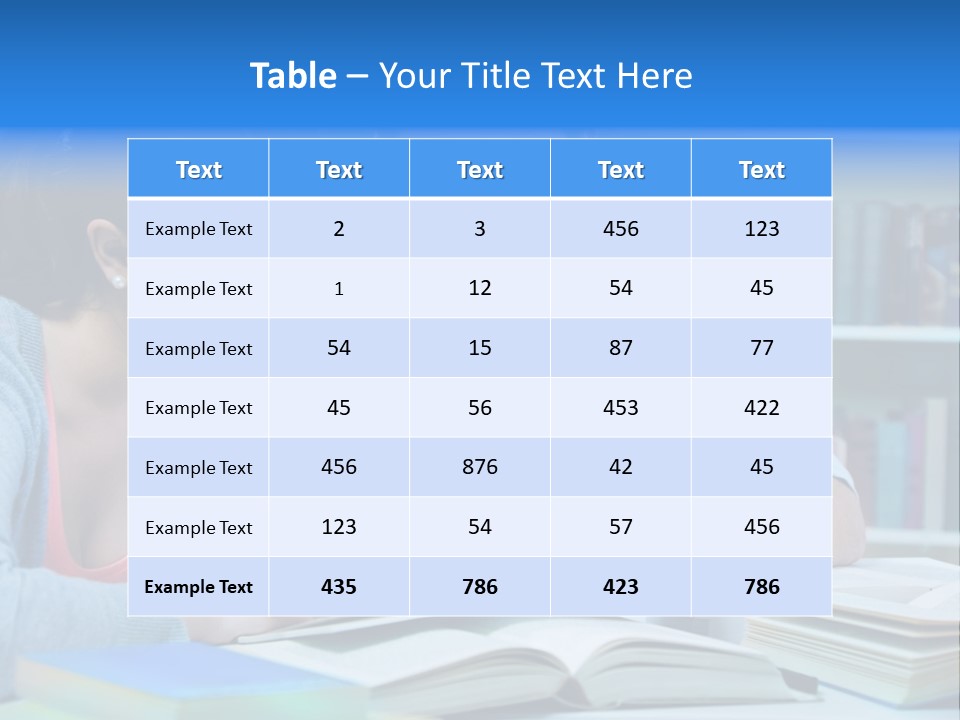 Woman College Book PowerPoint Template