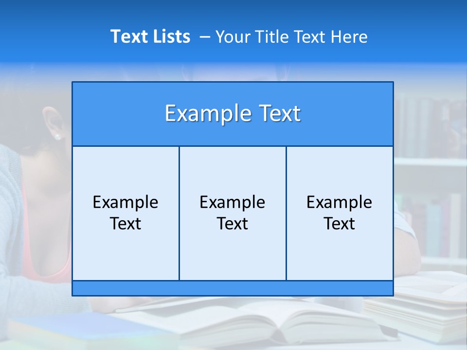 Woman College Book PowerPoint Template