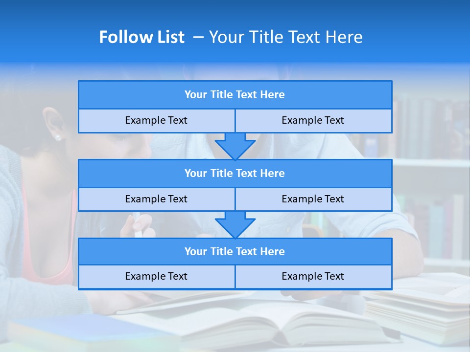Woman College Book PowerPoint Template