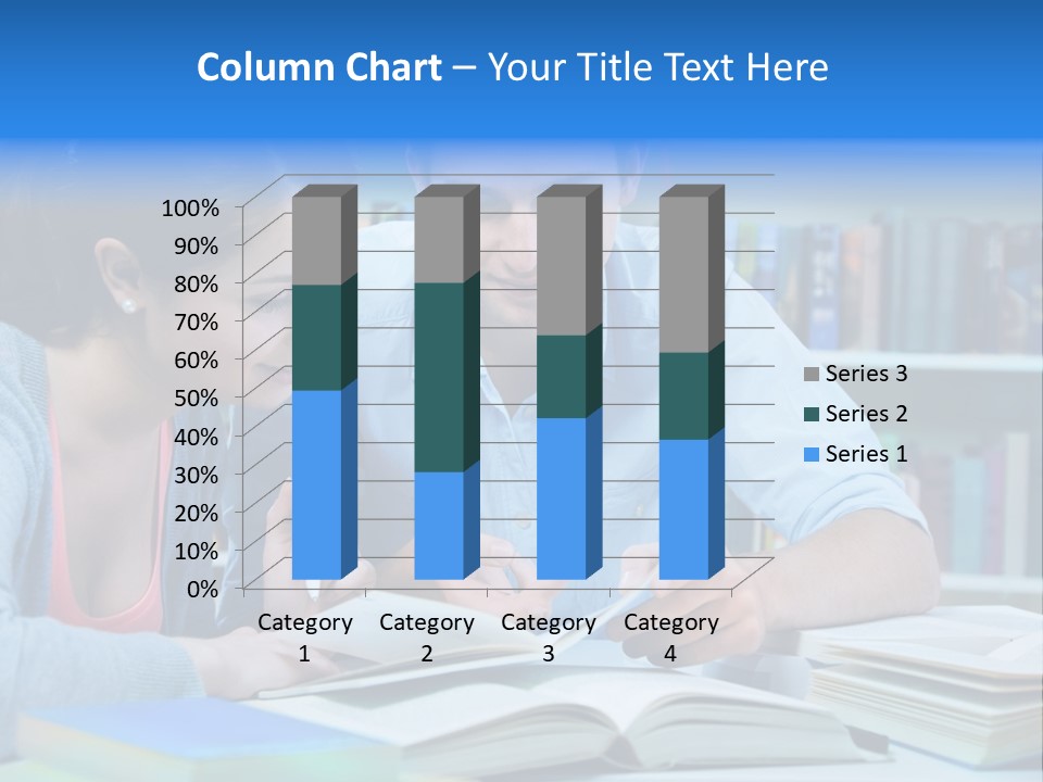 Woman College Book PowerPoint Template