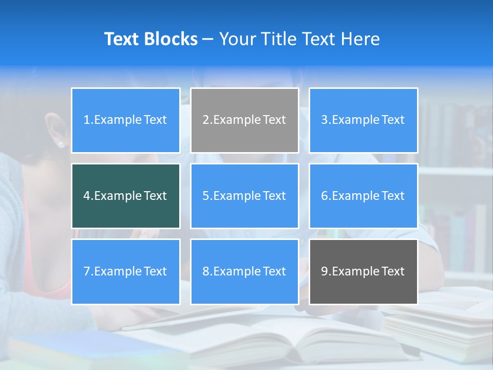 Woman College Book PowerPoint Template