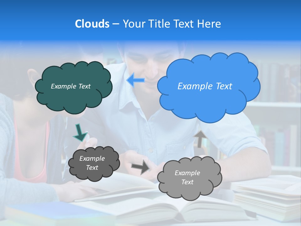 Woman College Book PowerPoint Template