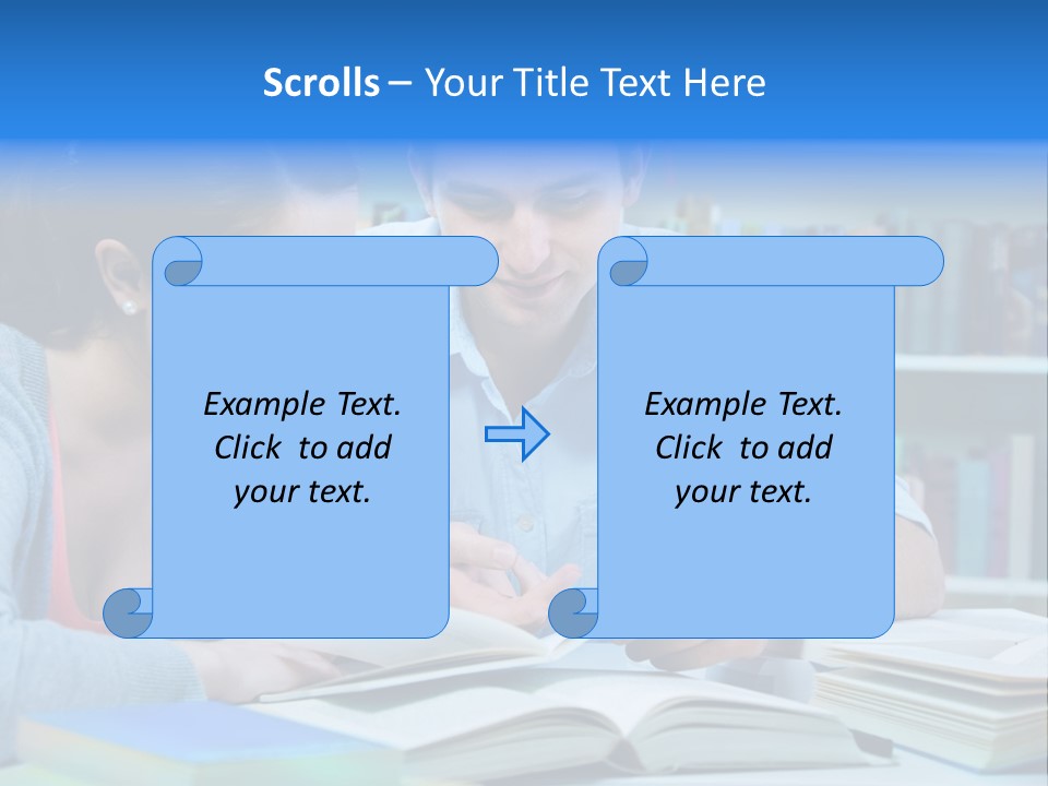 Woman College Book PowerPoint Template