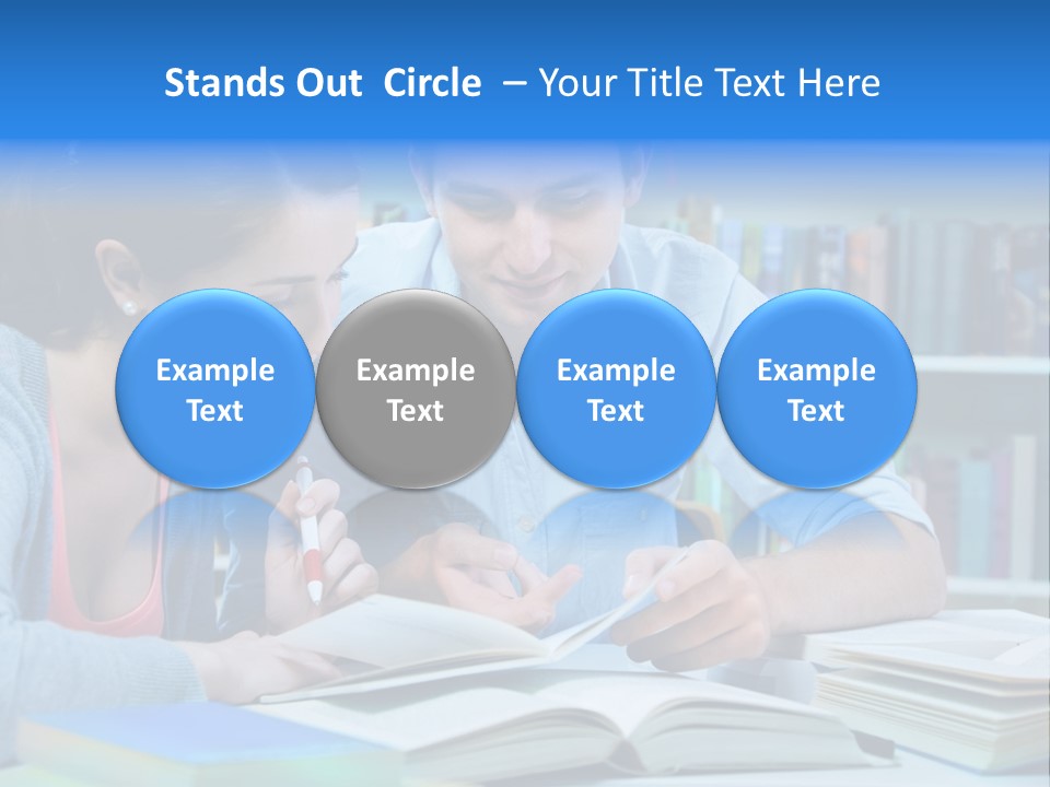 Woman College Book PowerPoint Template