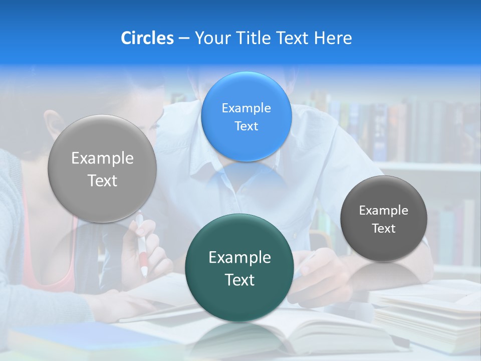 Woman College Book PowerPoint Template