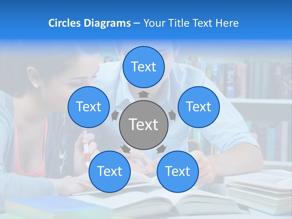 Woman College Book PowerPoint Template