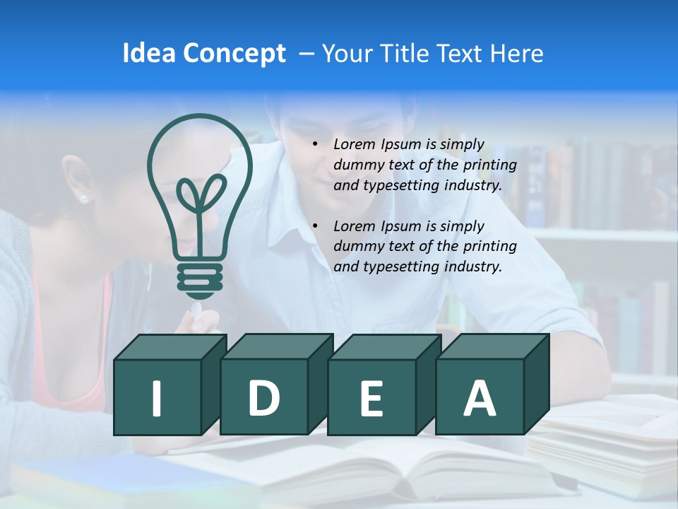 Woman College Book PowerPoint Template