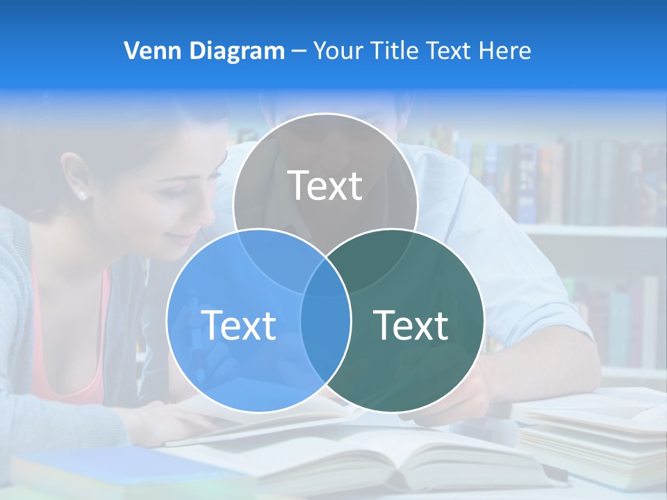 Woman College Book PowerPoint Template