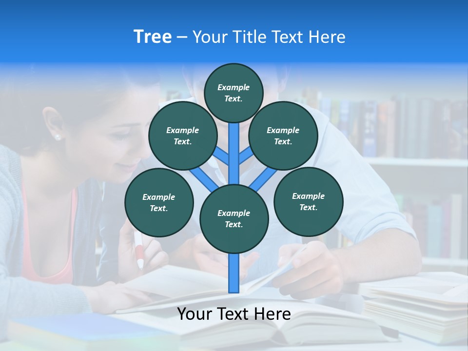 Woman College Book PowerPoint Template
