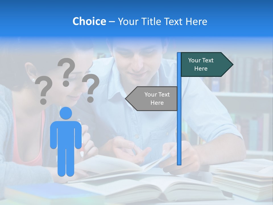 Woman College Book PowerPoint Template