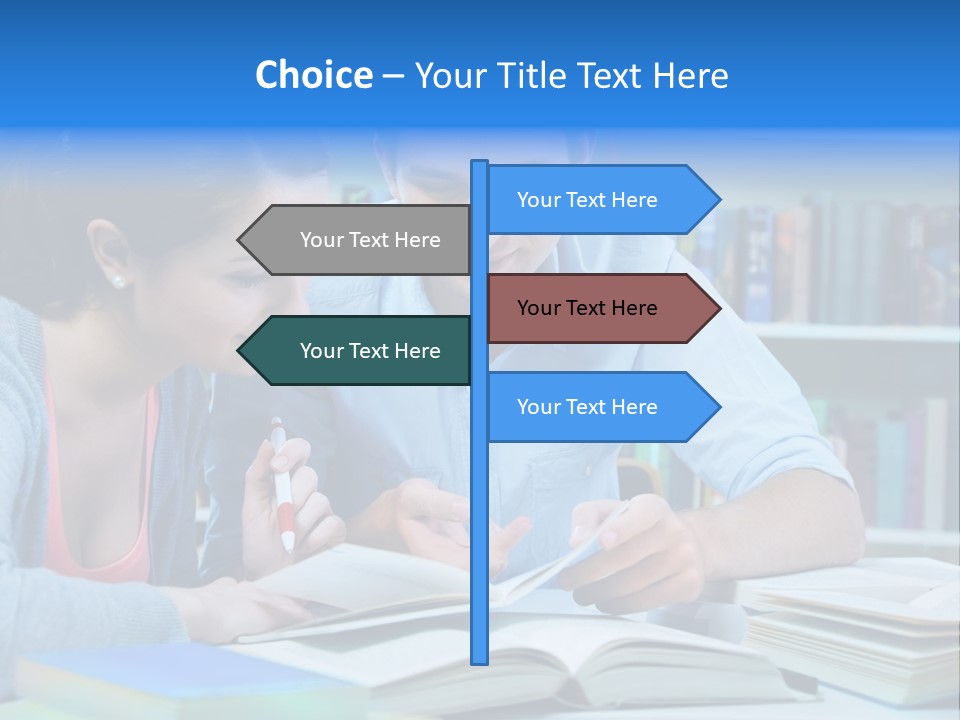 Woman College Book PowerPoint Template