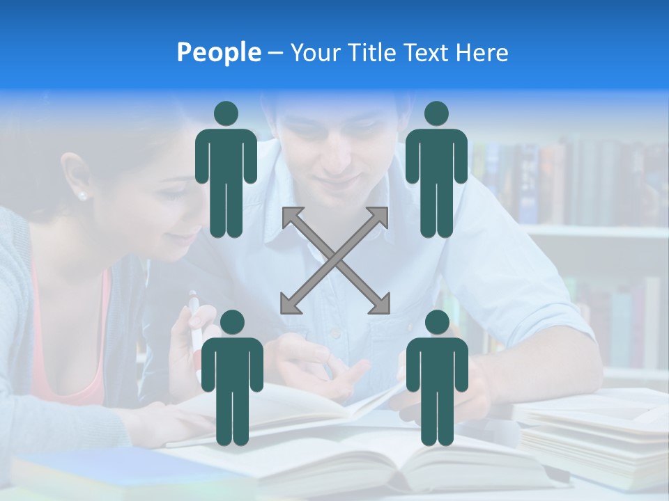 Woman College Book PowerPoint Template