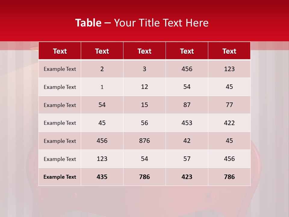 A Red Dresser With A Lamp On Top Of It PowerPoint Template