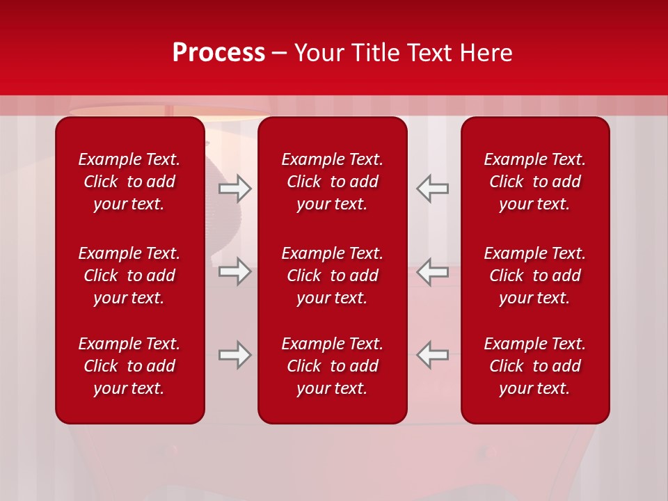 A Red Dresser With A Lamp On Top Of It PowerPoint Template