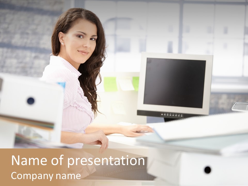 Worker Good Woman PowerPoint Template